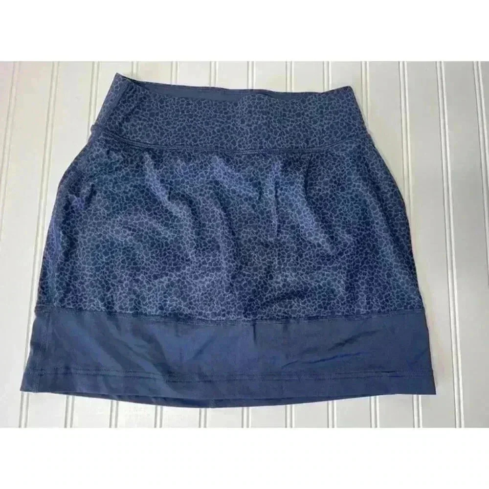 Columbia Whispering Lakes Animal Print Skort Skirt UPF 50 Blue XS. 355
